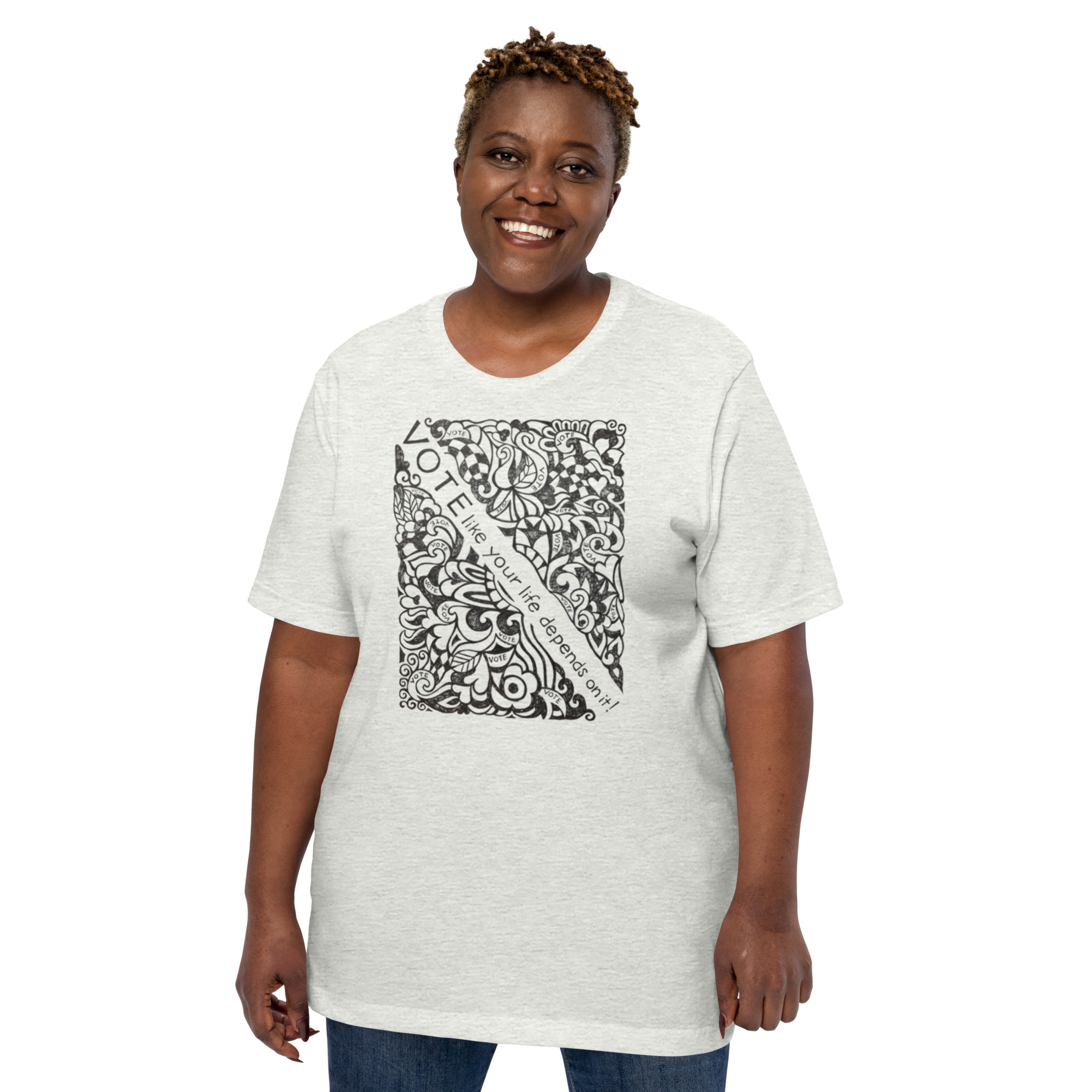 Vote Doodle Front Unisex t-shirt