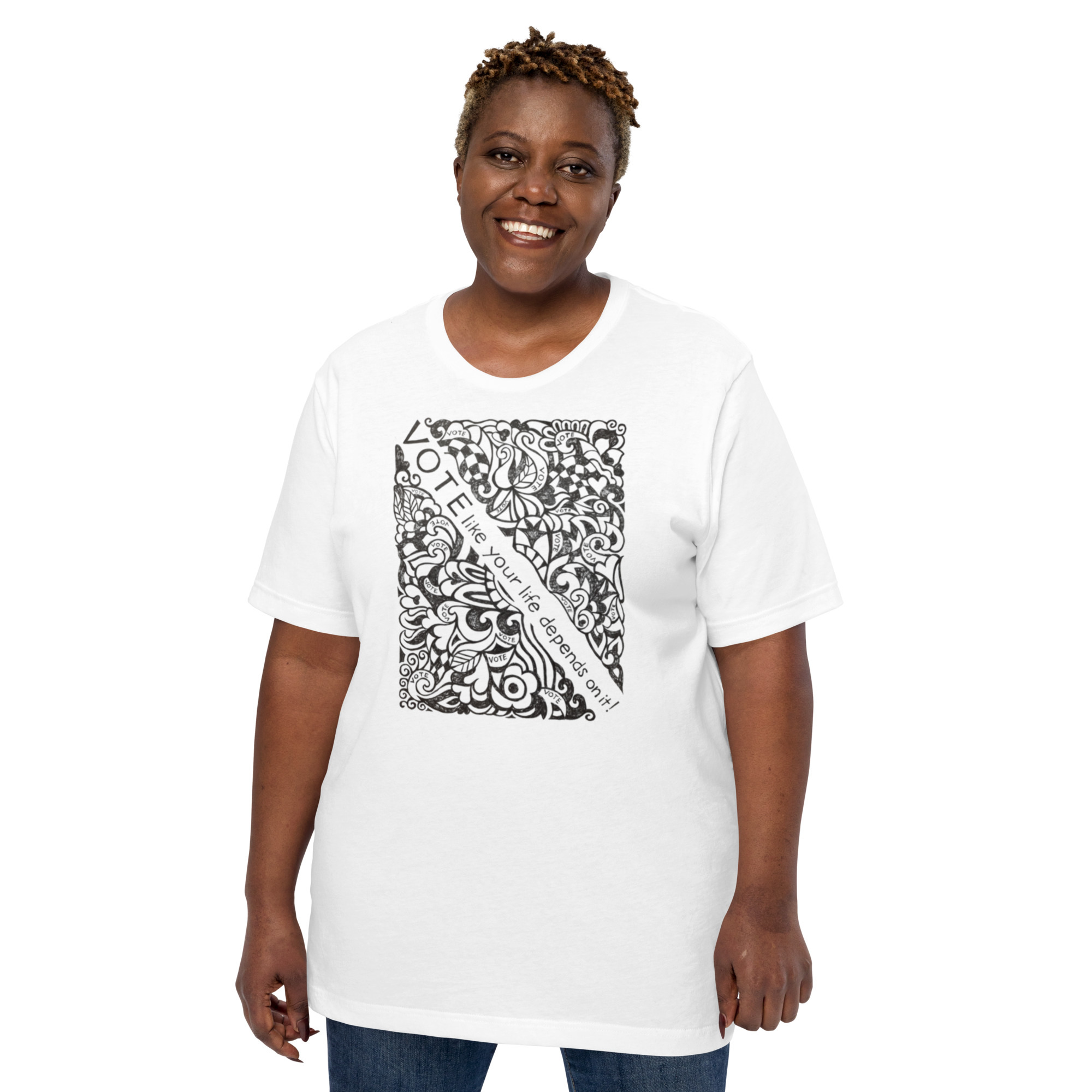 Vote Doodle Front Unisex t-shirt - Image 5
